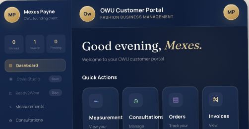 OWU customer portal dashboard